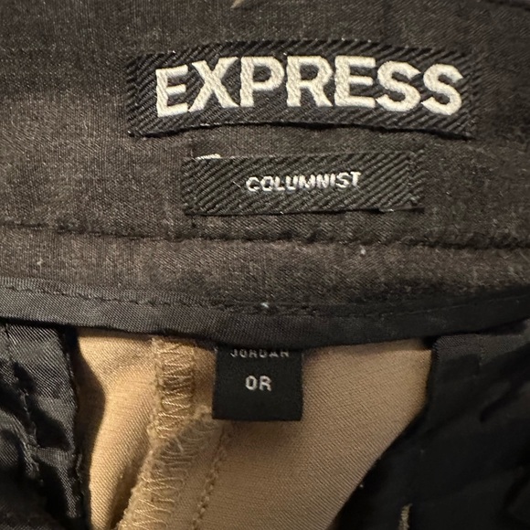 Express columnist tan slacks pants Size 0 Regular 0R OR - Picture 2 of 3